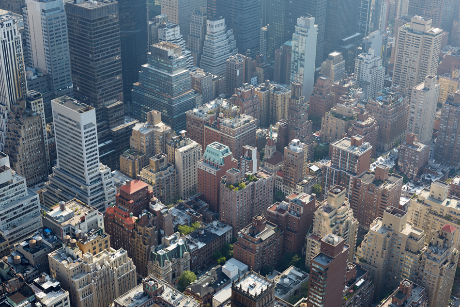Vista de Nova York do alto de algum prédio Nova York; hotéis em Nova York; Onde ficar em Nova York
