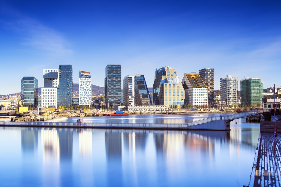 Bjørvika em Oslo Noruega La casa de Papel