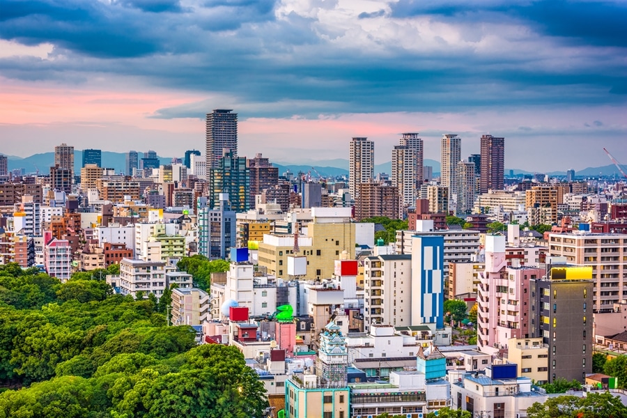 vista da cidade de Osaka no Japão Conheça Osaka